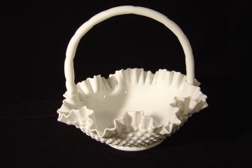 Westmoreland milkglass basket